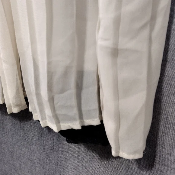 Forever 21 Peter Pan Collar Preppy Dress Women's S White Black Academy Babydoll - Picture 3 of 9